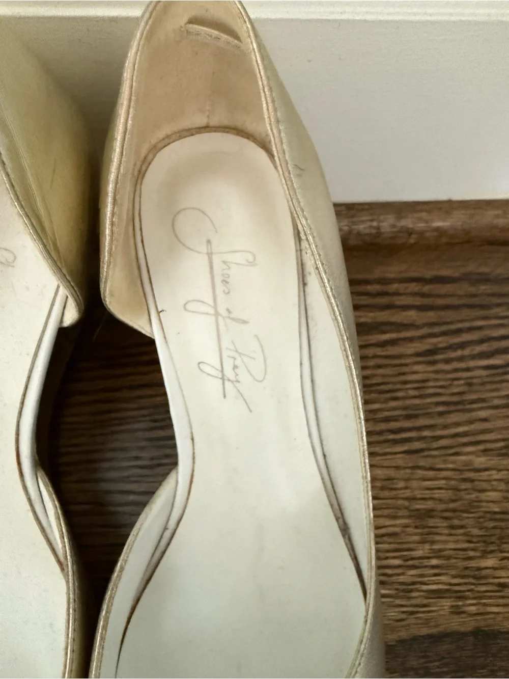 Shoes of Prey Metallic Gold Pointed Toe Flats
